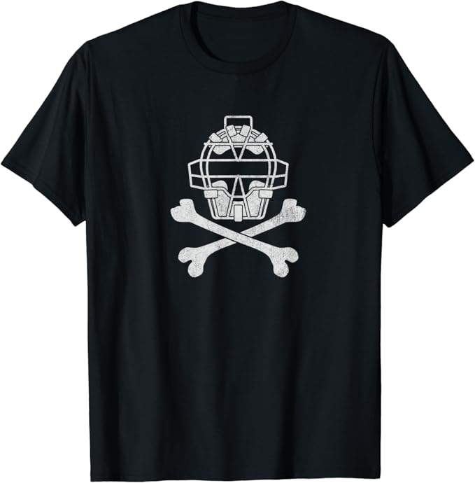 Mens You're Out! Funny Baseball Umpire Skull and Crossbones